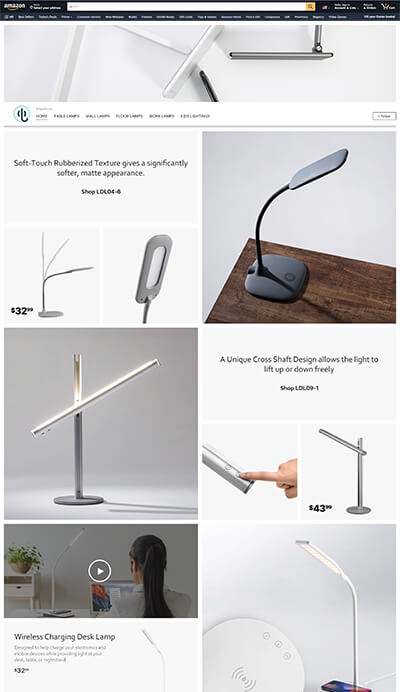 Amazon Storefront Templates-Brightlure-LED Lamp